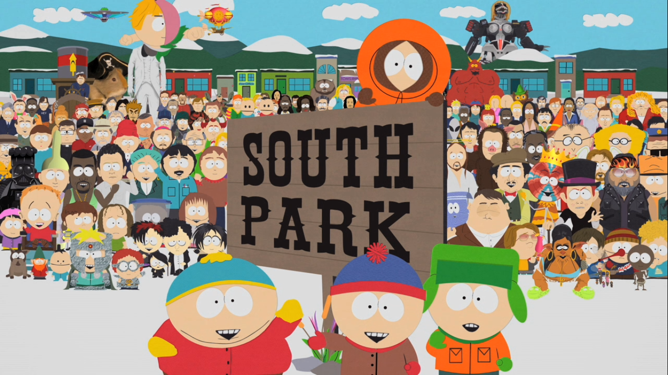 Image reprenant tous les personnages de South Park.